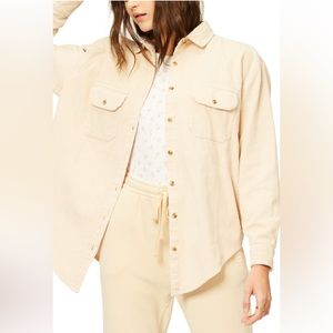 Billabong So Stoked Corduroy Cream Shirt Jacket